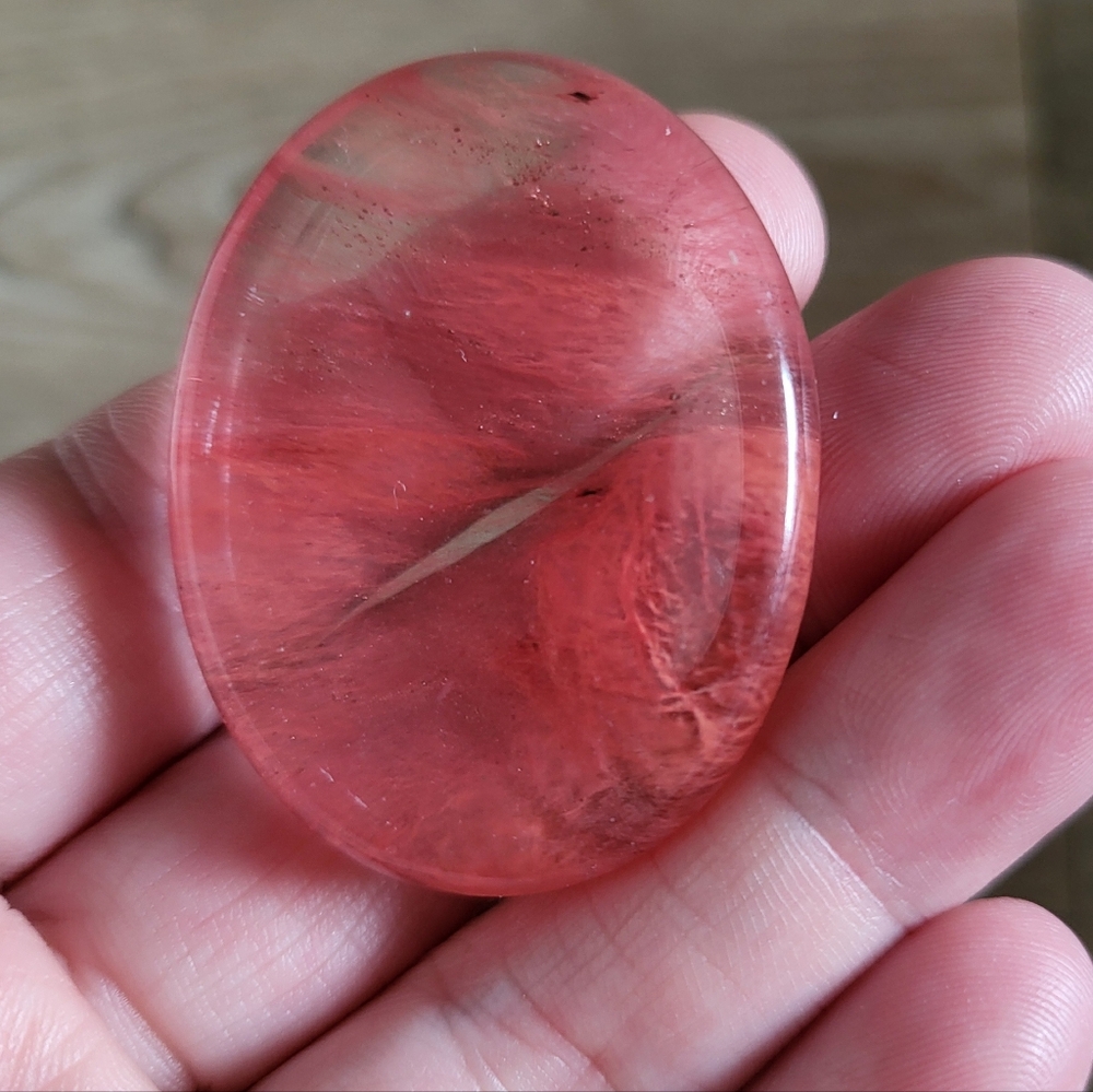 Cherry Quartz Palm Stone
